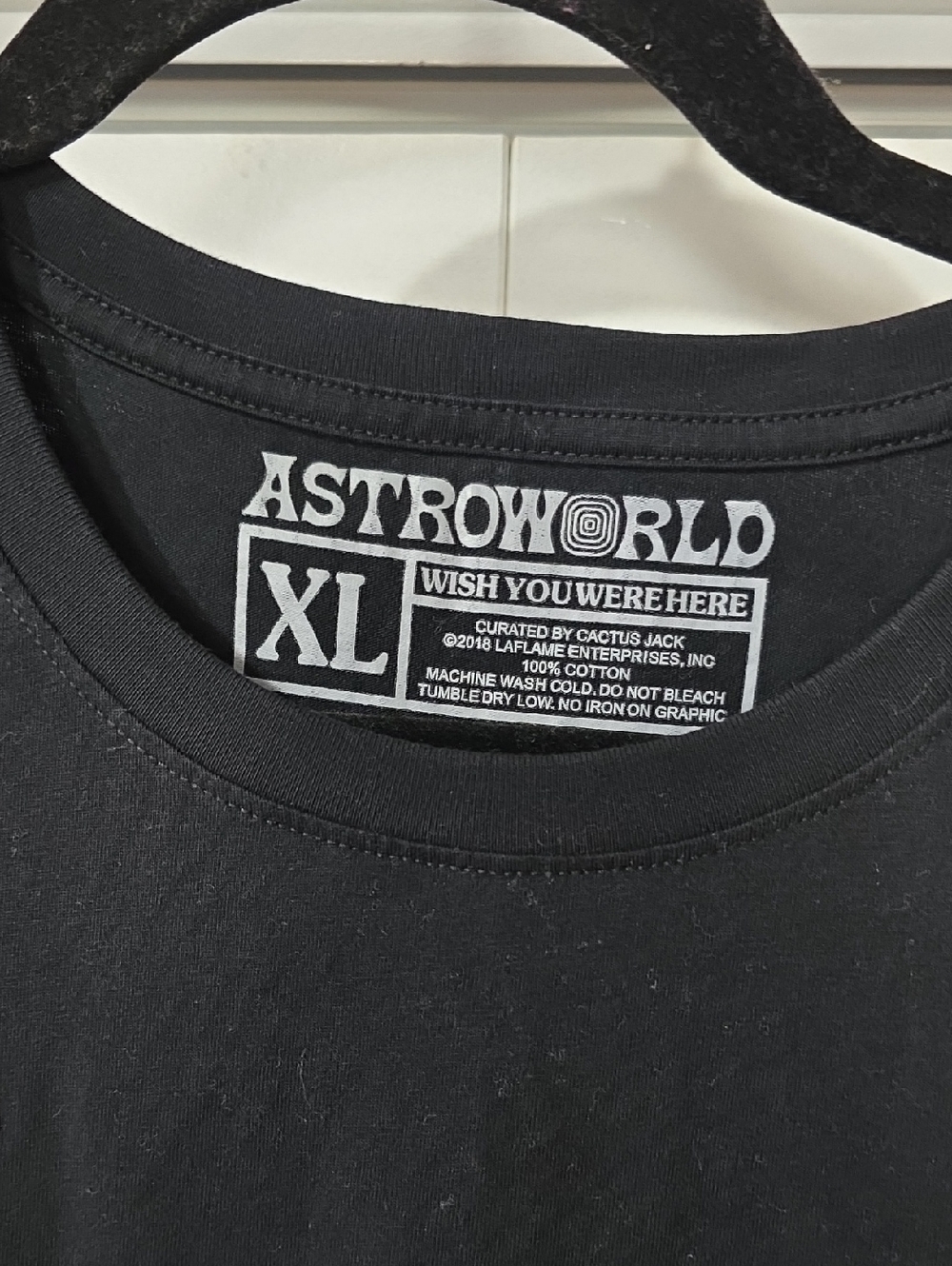 Astroworld 'Put On A Happy Face' Graphic Tee - Black - Picture 2 of 3